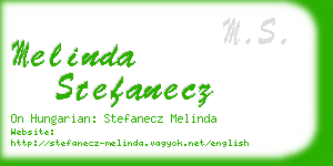 melinda stefanecz business card
